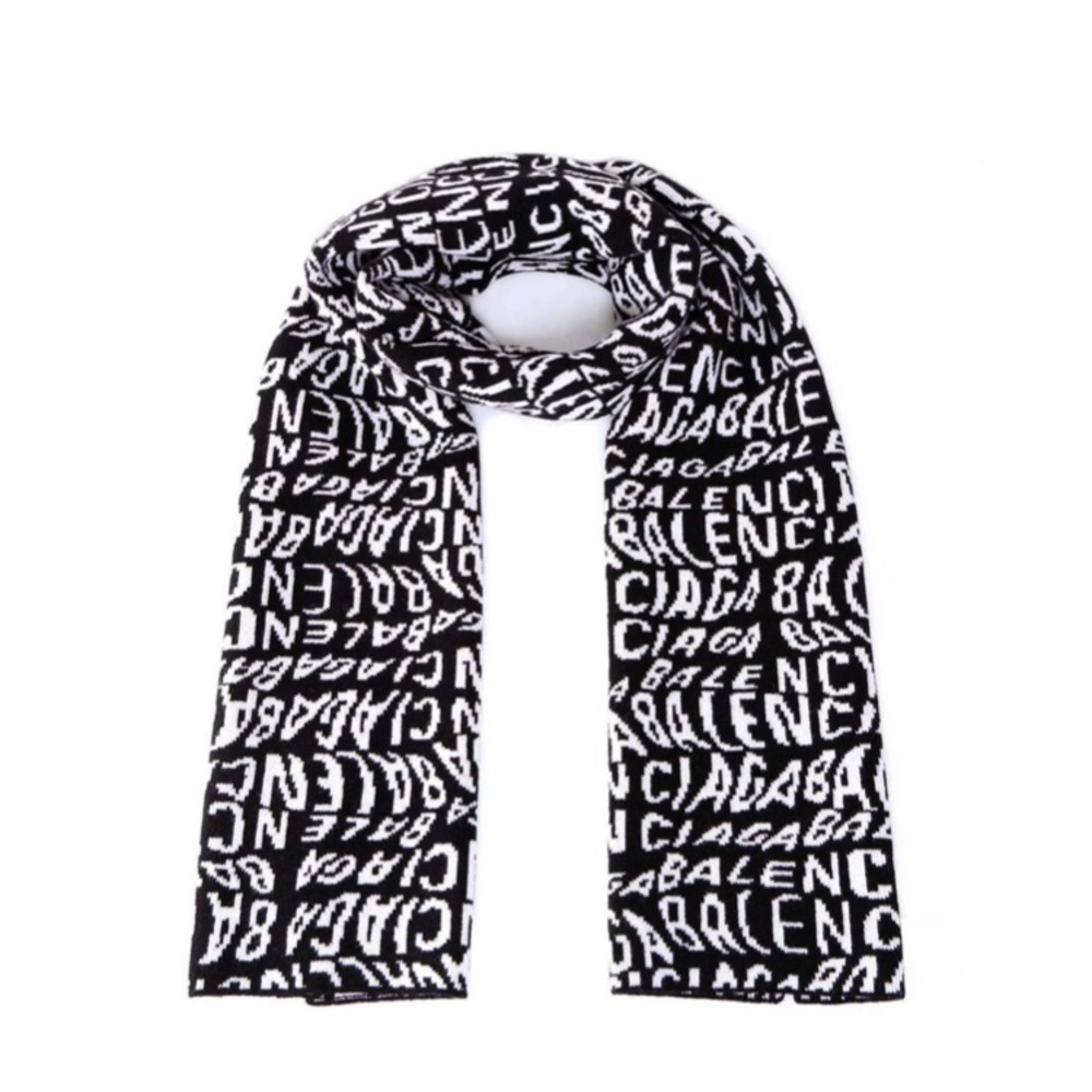 NEW Balenciaga Wave Logo Scarf
